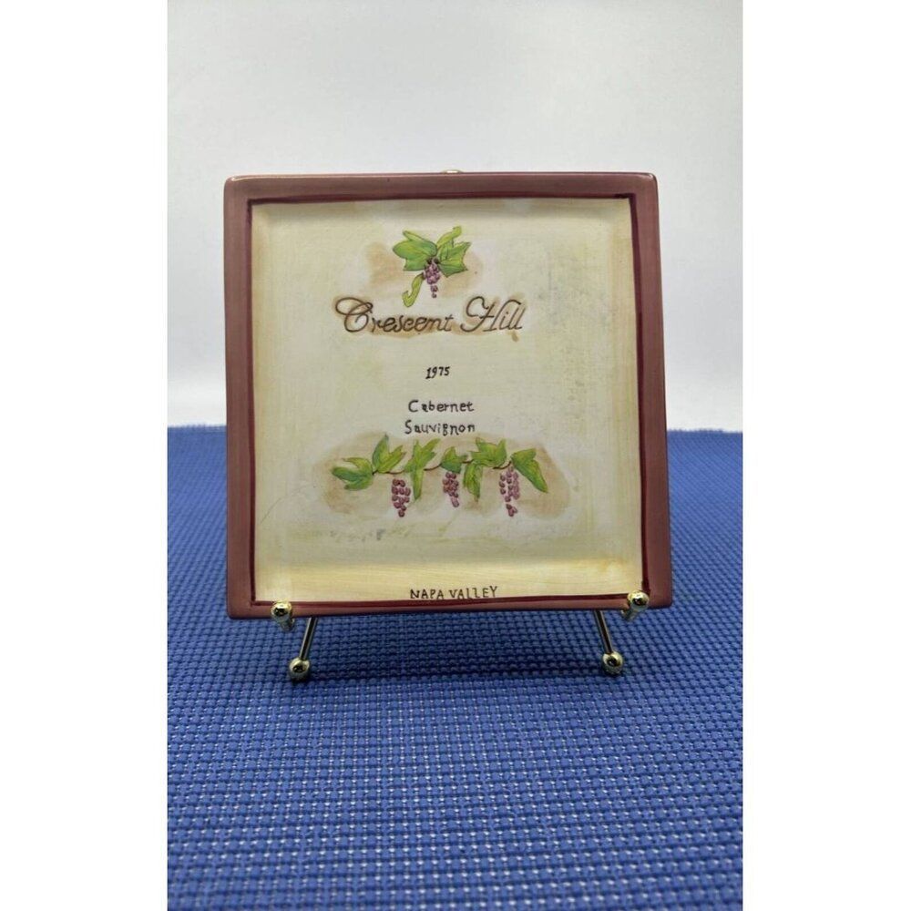 American Atelier Napa Crescent‎ Hill 1975 Cabernet Sauvignon Square Plate  5309